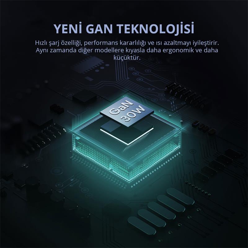 AUKEY PA-B1L-BK 30W OMNİA II MİNİ GAN TYPE-C PD ŞARJ ADAPTÖRÜ 