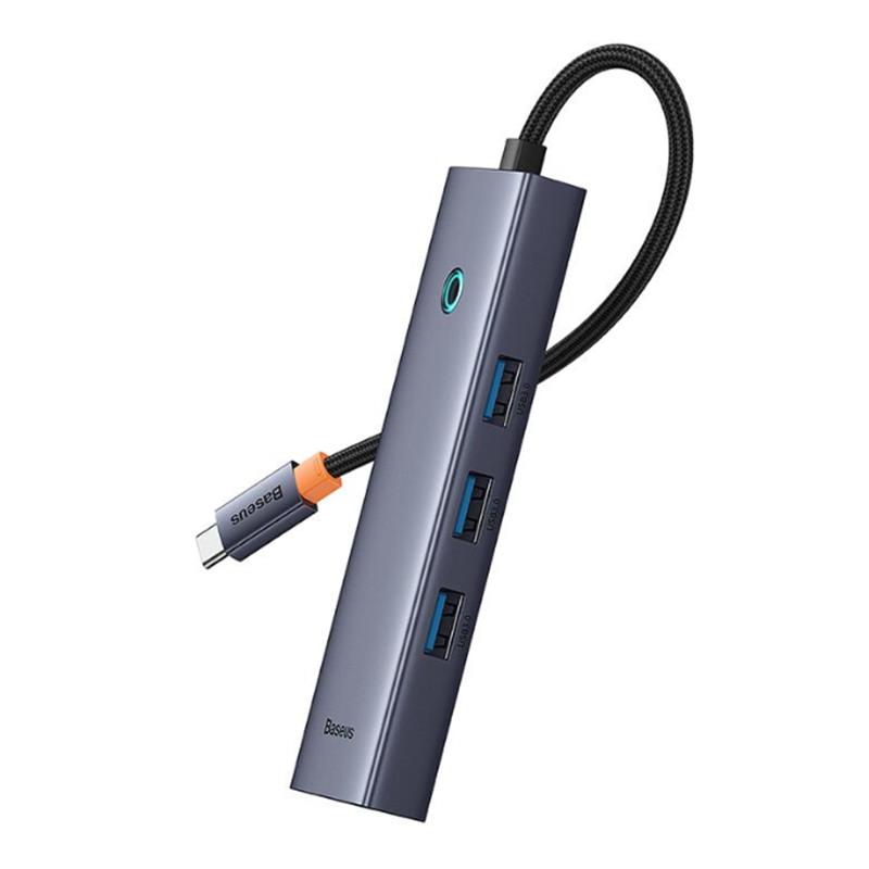 BASEUS ULTRA JOY 6IN1 MULTI GRI TYPE-C HUB GİRİŞ:TYPE-C ÇIKIŞ:USB X3, TYPE-C X1, HDMI X1,ETH RJ45 X1 B00052807813-00 