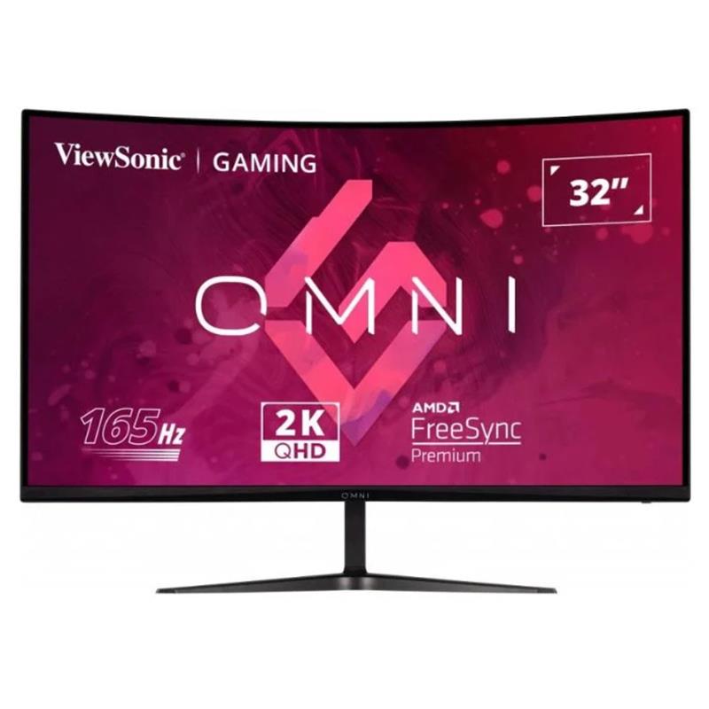 32 VIEWSONIC VX3218C-2K GAMING 1MS 165HZ 2XHDMI 1XDP QHD 2560X1440 HOPARLOR CERCEVESIZ CURVED VESA SİYAH 
