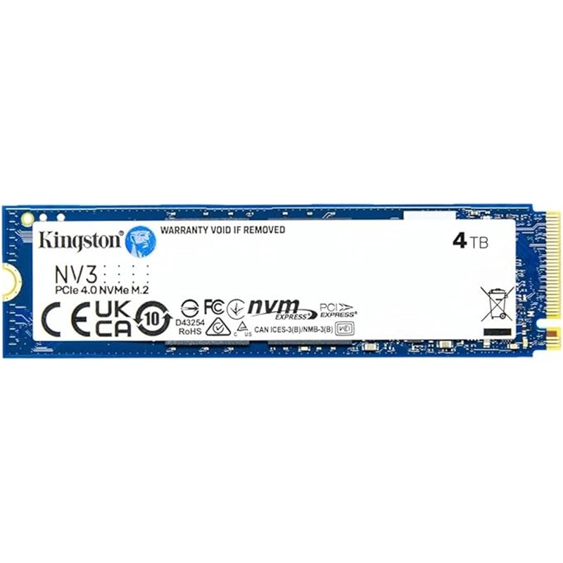 4 TB KINGSTON NV3 M.2 NVME PCIE GEN4 6000/4000MBS SNV3S/4000G 