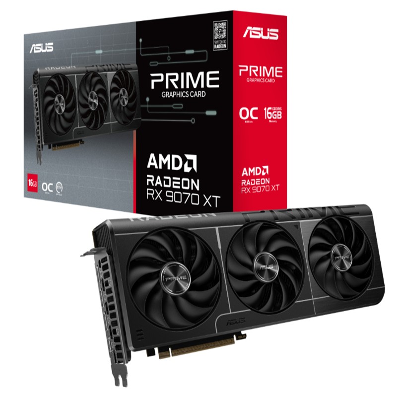 ASUS GEFORCE PRIME-RX9070XT-O16G 16GB GDDR6 256BIT 1XHDMI 3XDP EKRAN KARTI 