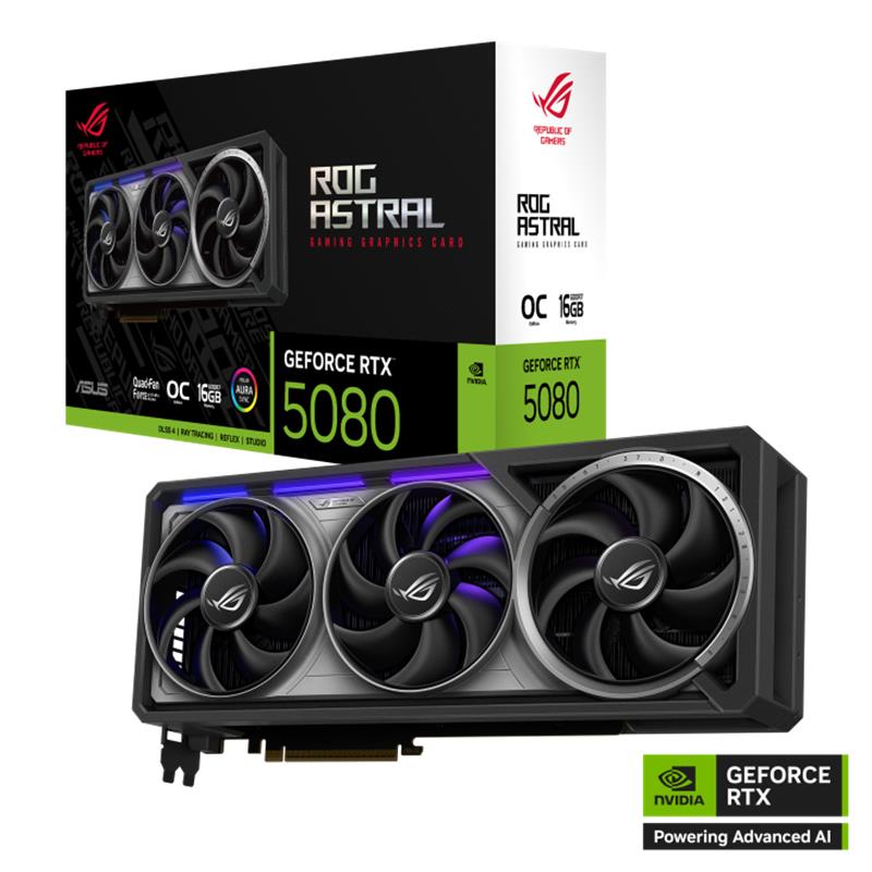ASUS GEFORCE ROG-ASTRAL-RTX5080-O16G-GAMING 16GB GDDR7 256BIT 2XHDMI 3XDP EKRAN KARTI 