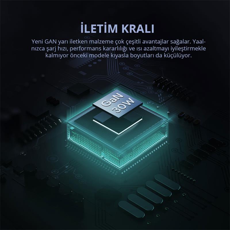 AUKEY PA-B1L-WH 30W OMNİA II MİNİ GAN TYPE-C PD ŞARJ ADAPTÖRÜ 