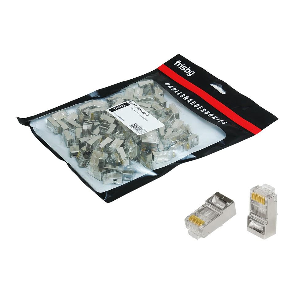 FRISBY FNW-RJ4522N RJ45 FTP CAT6 KONNEKTOR METAL 100LÜ PAKET 