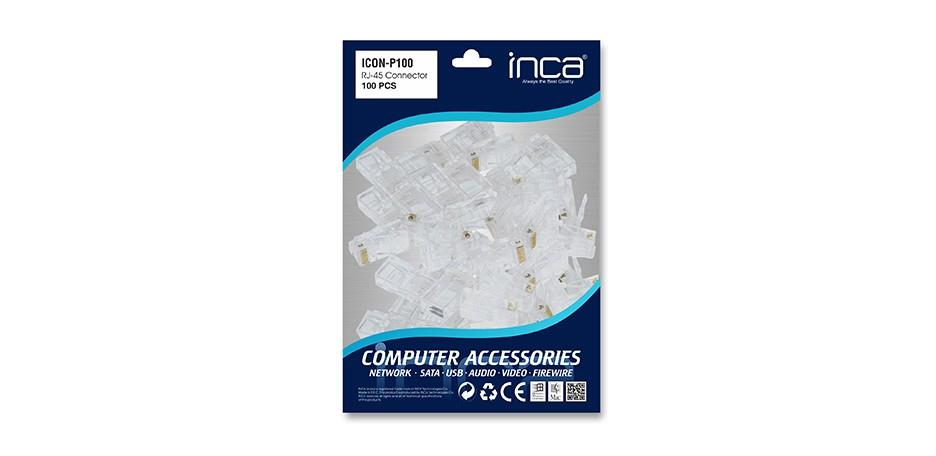 INCA ICOM-P100 RJ45 CAT6 100 ADET PLASTIK KONNEKTOR 