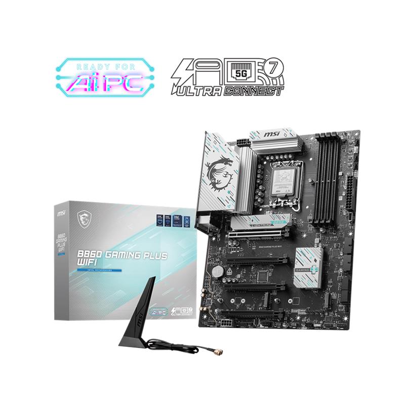 MSI B860 GAMING PLUS WIFI DDR5 8800MT/S 1XHDMI 1XDP 3XM.2 ATX 1851P (INTEL ULTRA PROCESSORS SERIES2) 