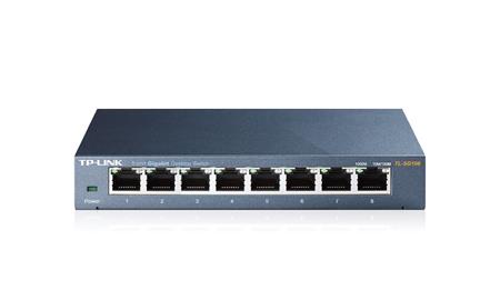 TP-LINK TL-SG108 8 PORT GIGABIT MASAÜSTÜ METAL KASA SWITCH 